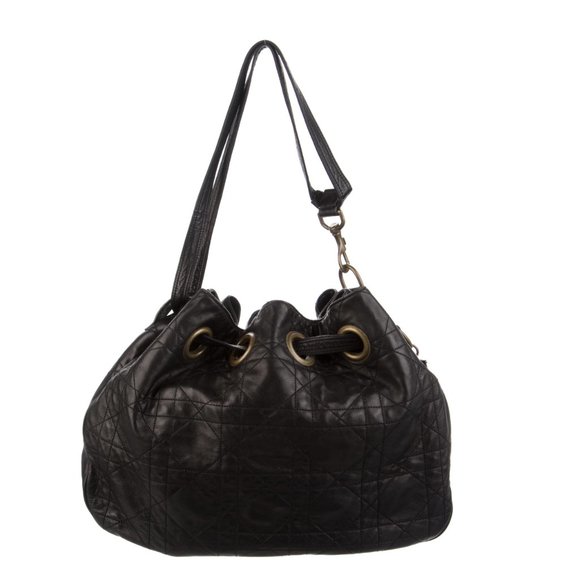 CHRISTIAN DIOR Vintage Large Cannage Drawstring Bag - Picture 9 of 9